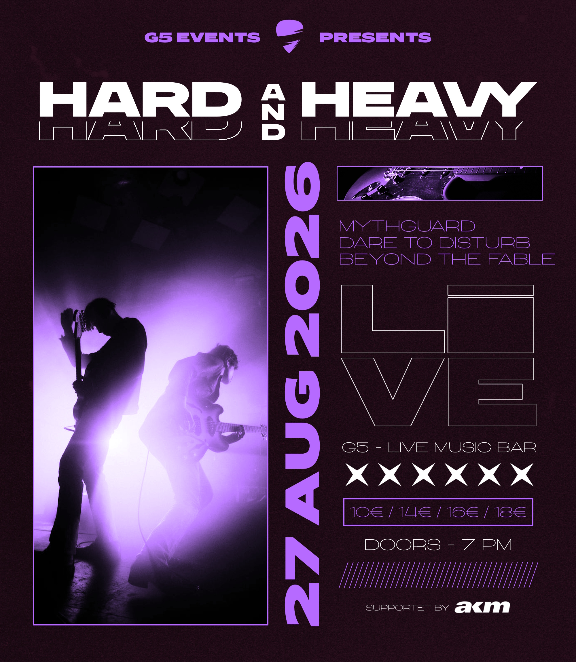 Hard Rock Night @ G5 Bar am 27. August 2026 @ G5 Live-Music-Bar.