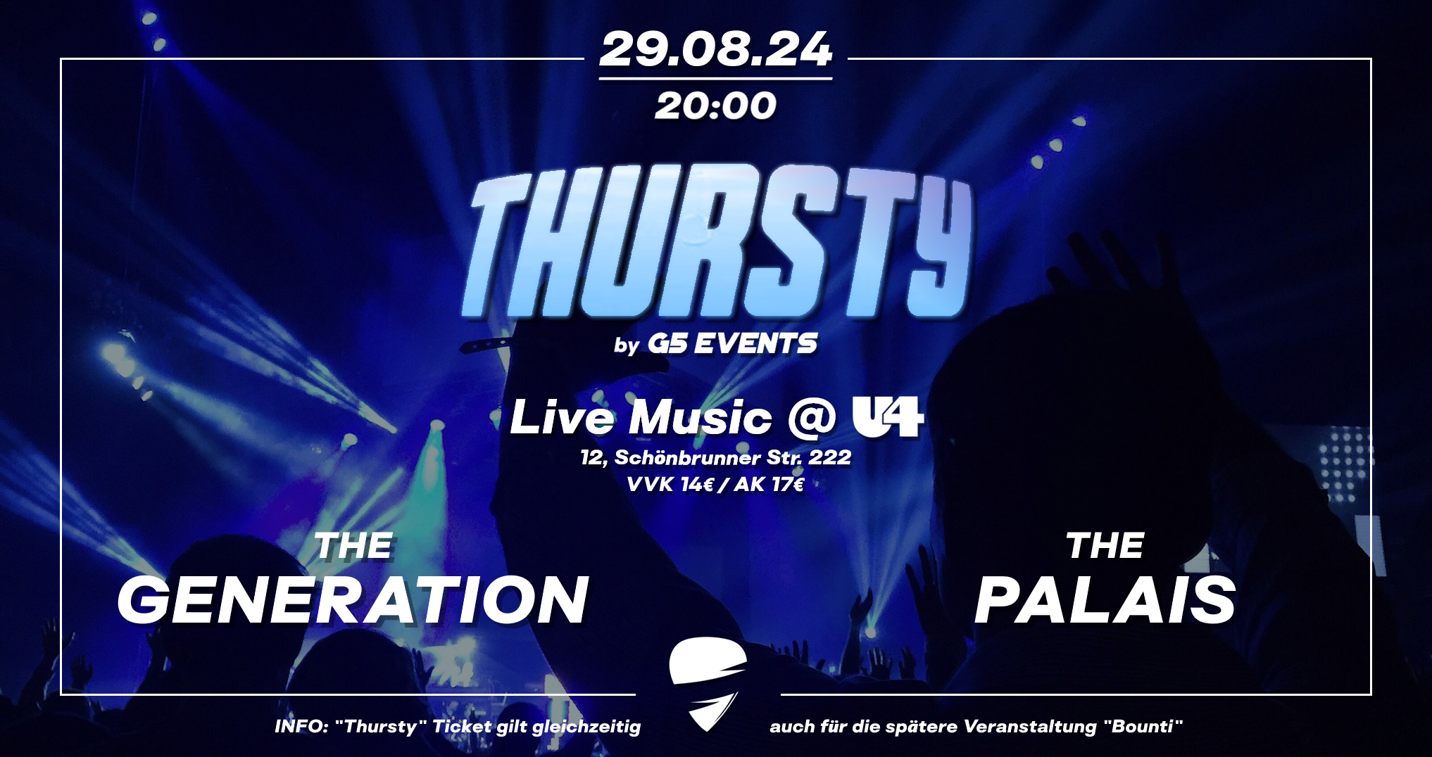 Thursty @ U4 am 29. August 2024 @ U4. Thursty @ U4 am 29. August 2024 @ U4.