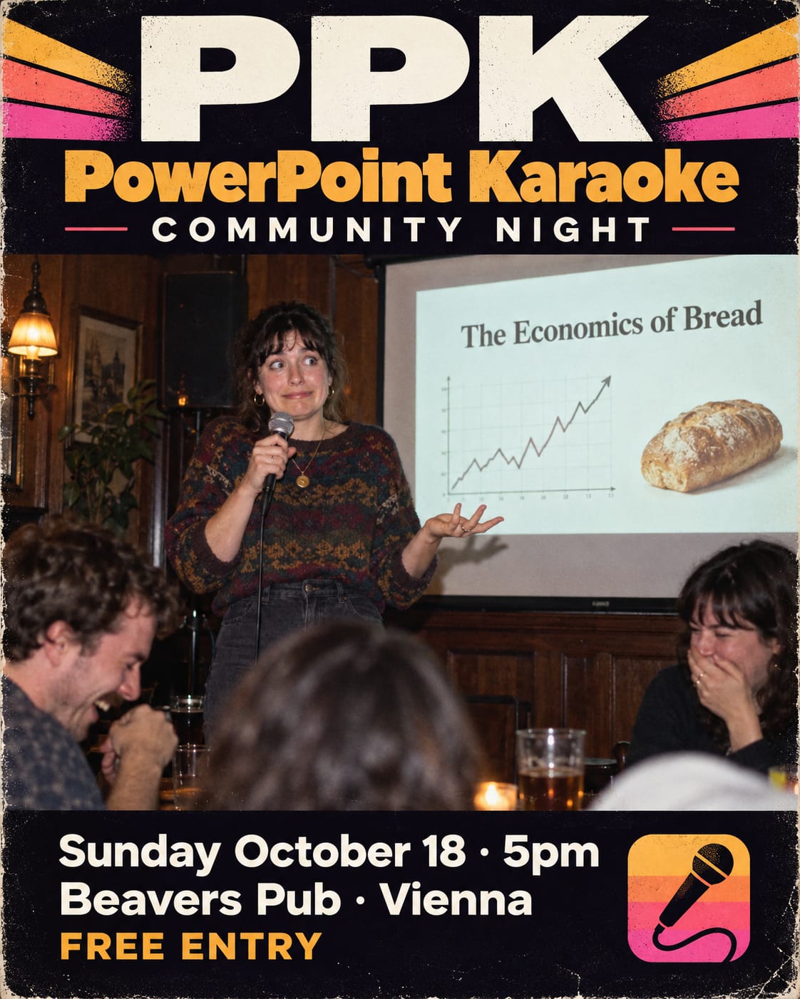 PPK: PowerPoint Karaoke Night am 18. October 2026 @ Beavers Pub.