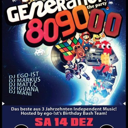 Generation 80s-90s-00! Free Party! + Mancini and the ugly Nineties