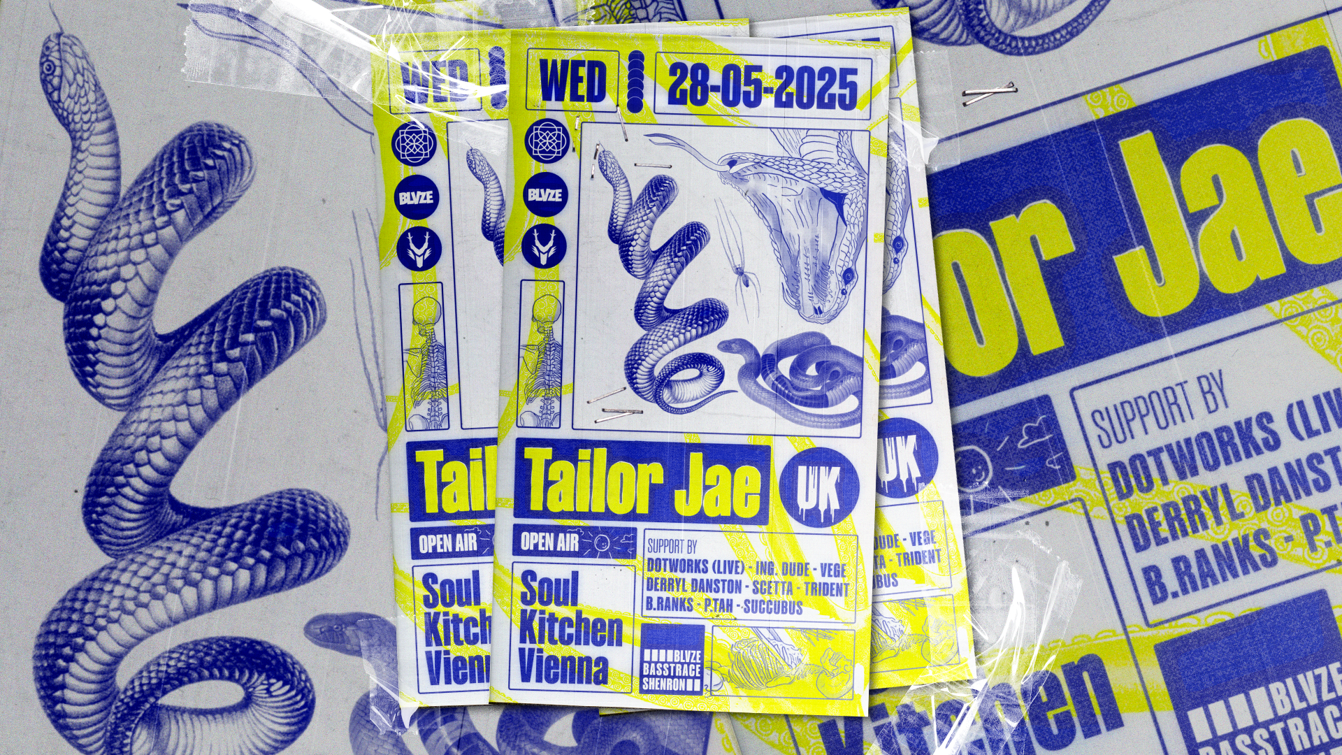 BLVZE x BASSTRACE x SHENRON pres. TAILOR JAE // OPEN AIR am 28. May 2025 @ Soulkitchen Vienna. BLVZE x BASSTRACE x SHENRON pres. TAILOR JAE // OPEN AIR am 28. May 2025 @ Soulkitchen Vienna.