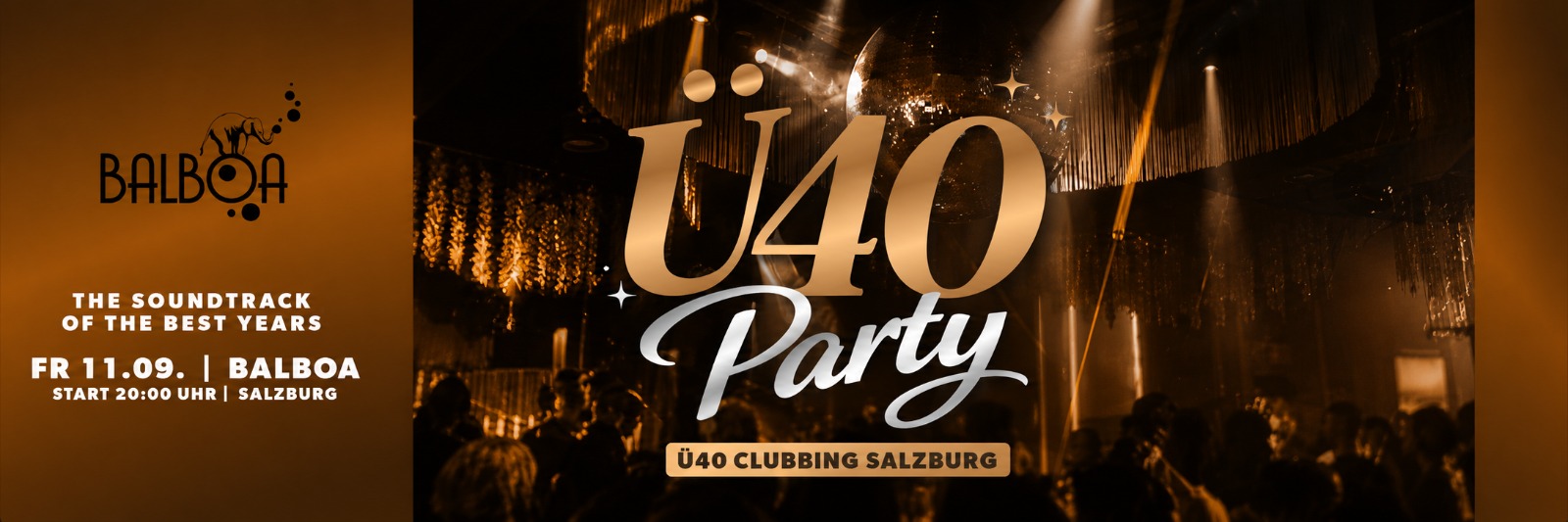 Ü40 Clubbing im Club Balboa am 11. September 2026 @ Club Balboa.