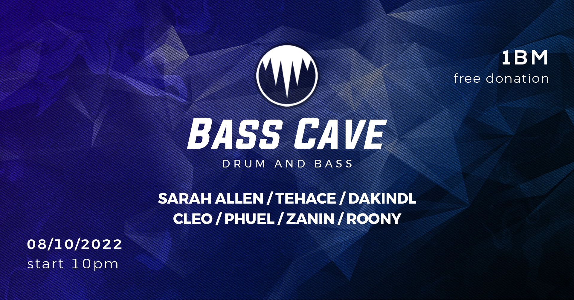 Bass Cave - Drum and Bass /w SARAH ALLEN & DAKINDL am 8. October 2022 @ Einbaumöbel - 1bm. Bass Cave - Drum and Bass /w SARAH ALLEN & DAKINDL am 8. October 2022 @ Einbaumöbel - 1bm.