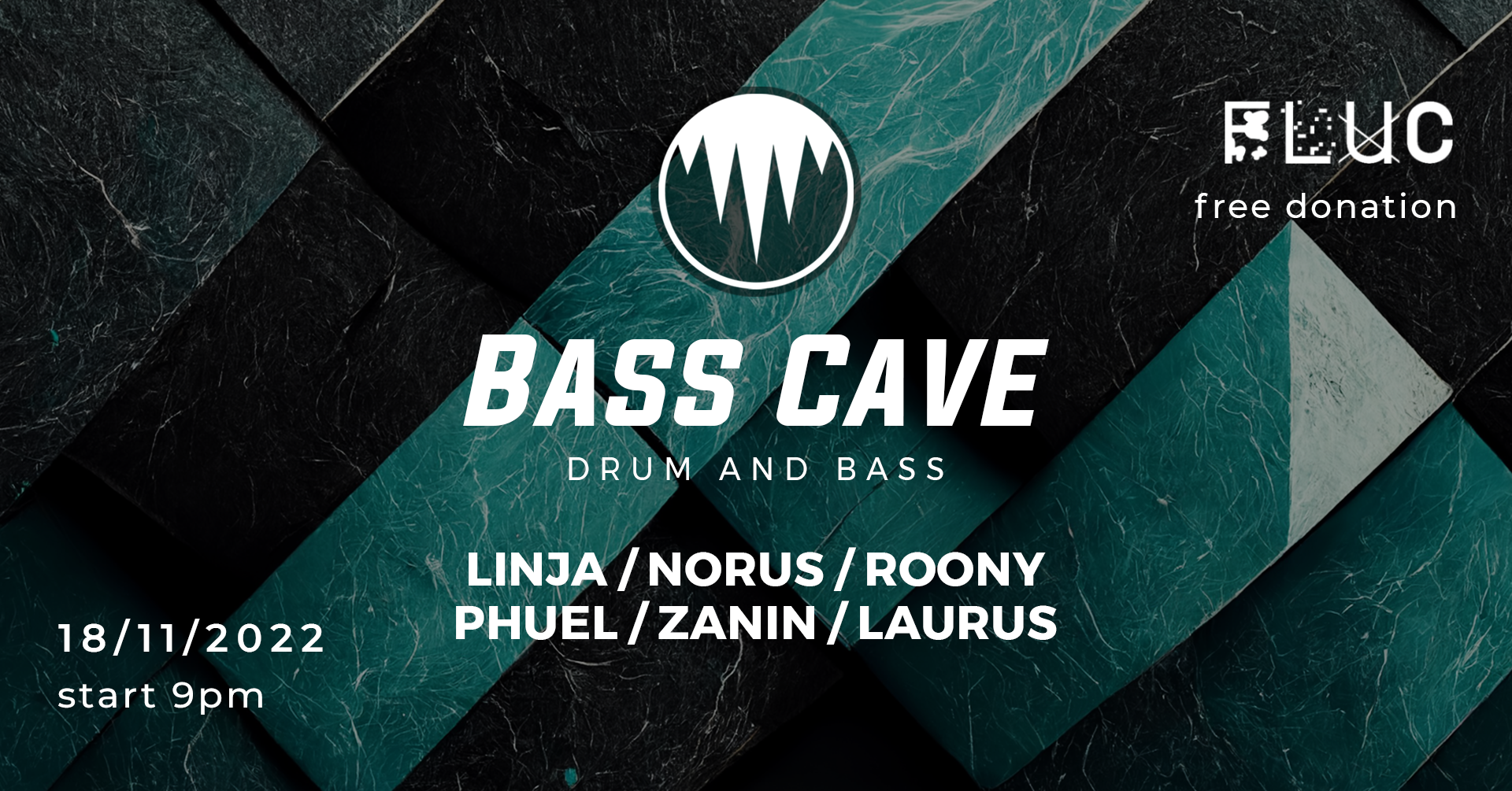 Bass Cave - Drum and Bass /w Linja & Norus am 18. November 2022 @ Fluc.