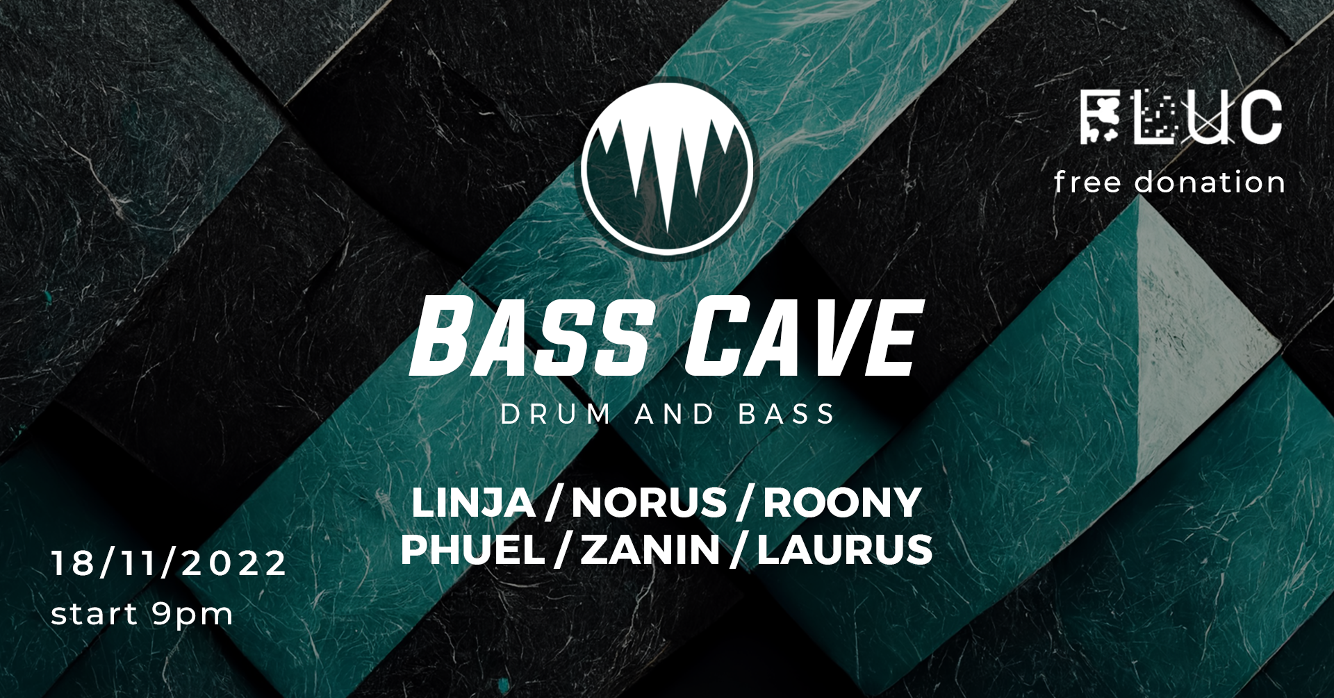 Bass Cave - Drum and Bass /w Linja & Norus am 18. November 2022 @ Flucc.