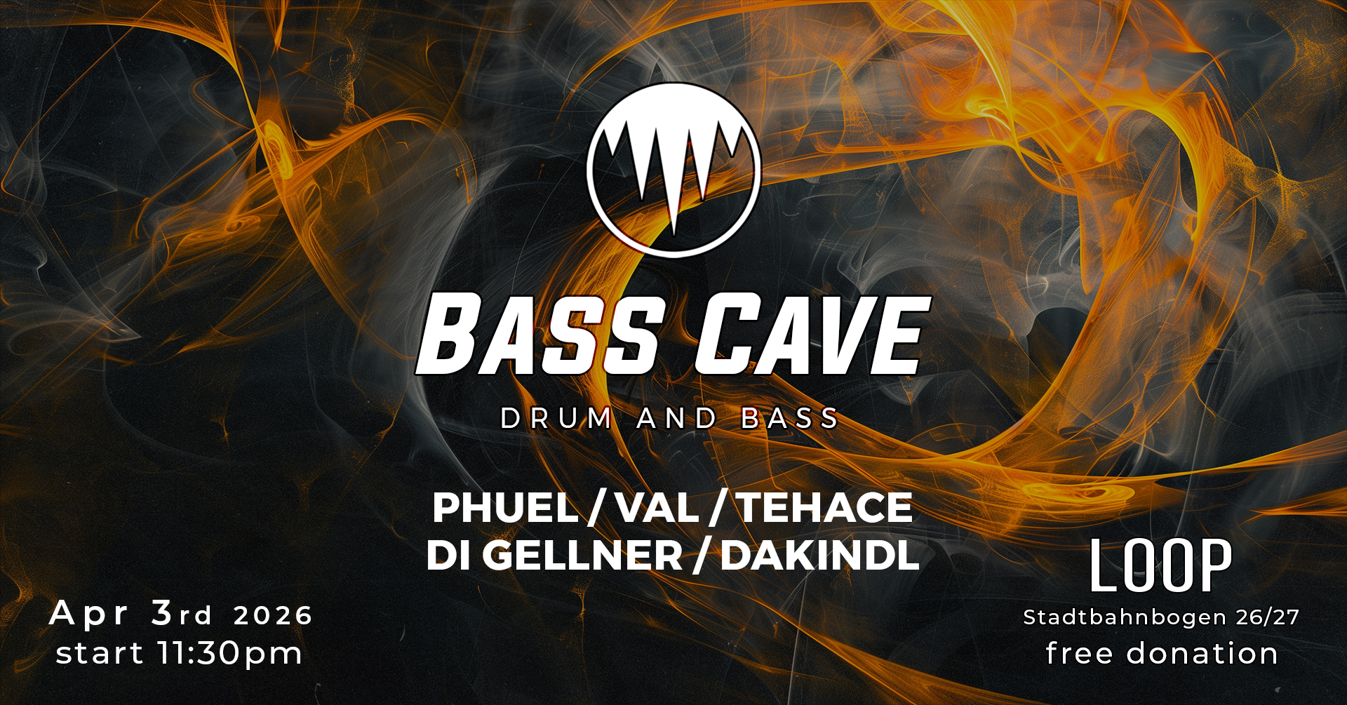 Bass Cave – Drum and Bass /w Tehace & DaKindl am 3. April 2026 @ Loop.