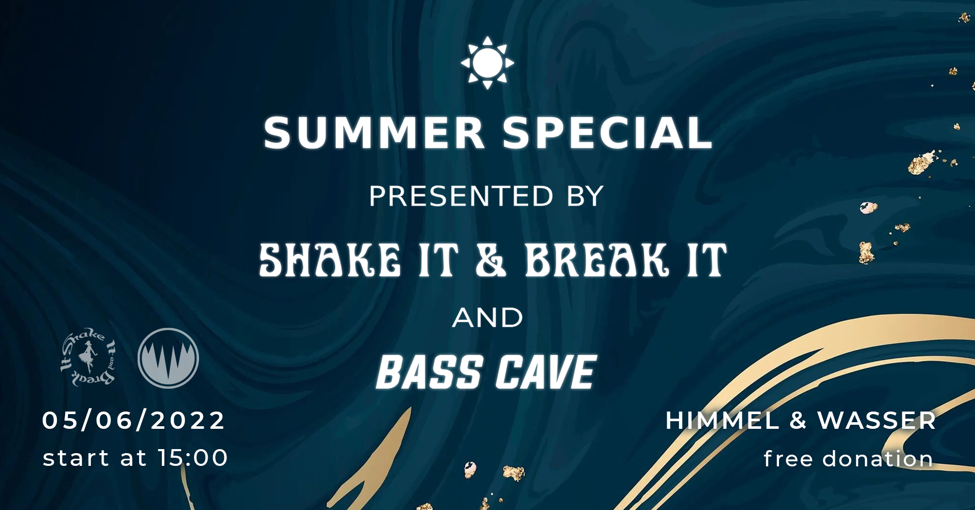 Bass Cave & Shake it and Break it - Summer Special ☼ am 5. June 2022 @ Donauinsel Wien.