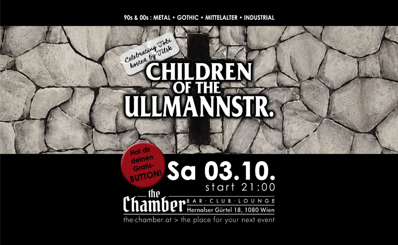 Children of the Ullmannstr am 3. October 2026 @ the Chamber – Bar | Club | Lounge.