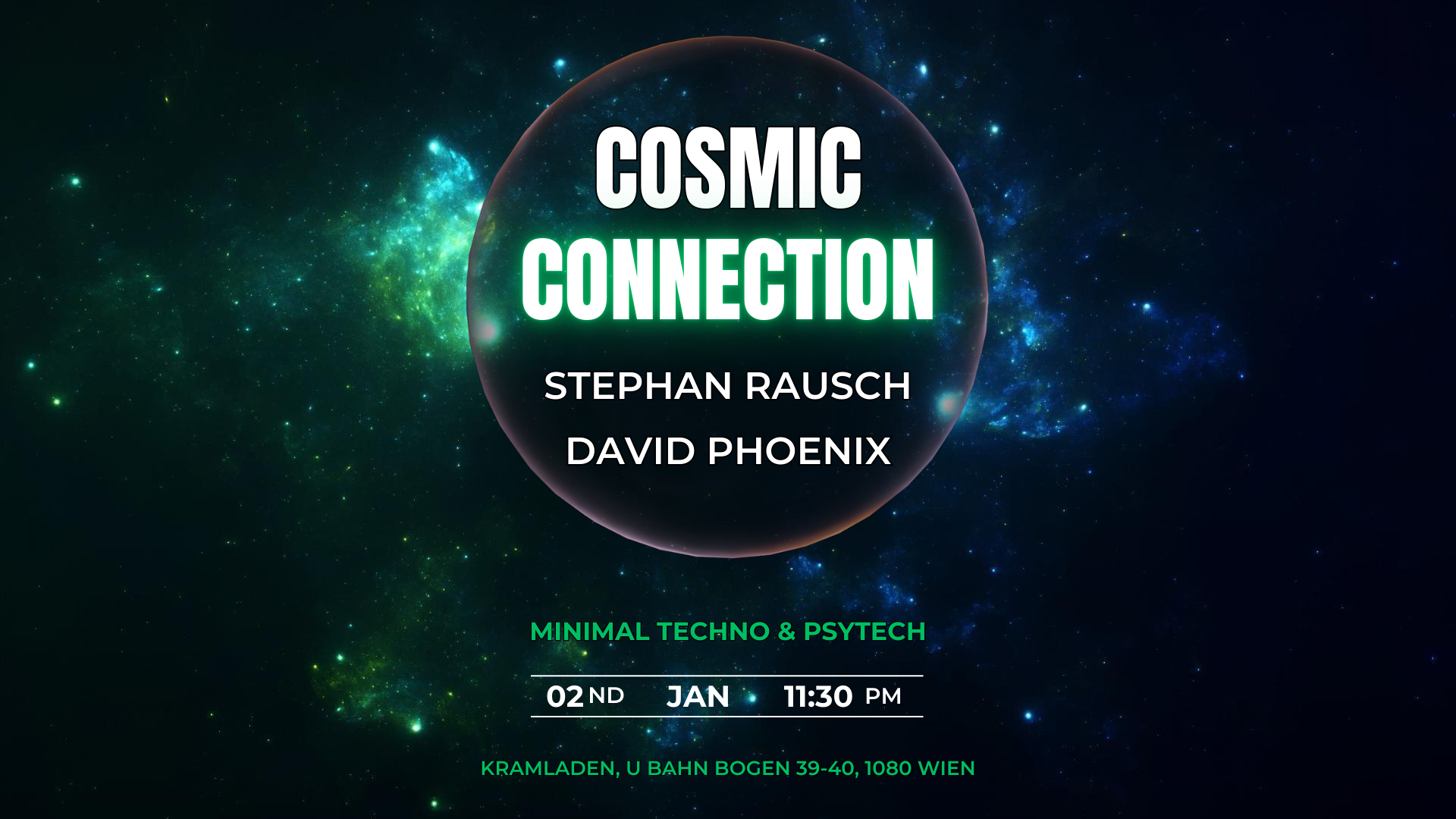 Cosmic Connection vol.14 am 2. January 2025 @ Kramladen. Cosmic Connection vol.14 am 2. January 2025 @ Kramladen.