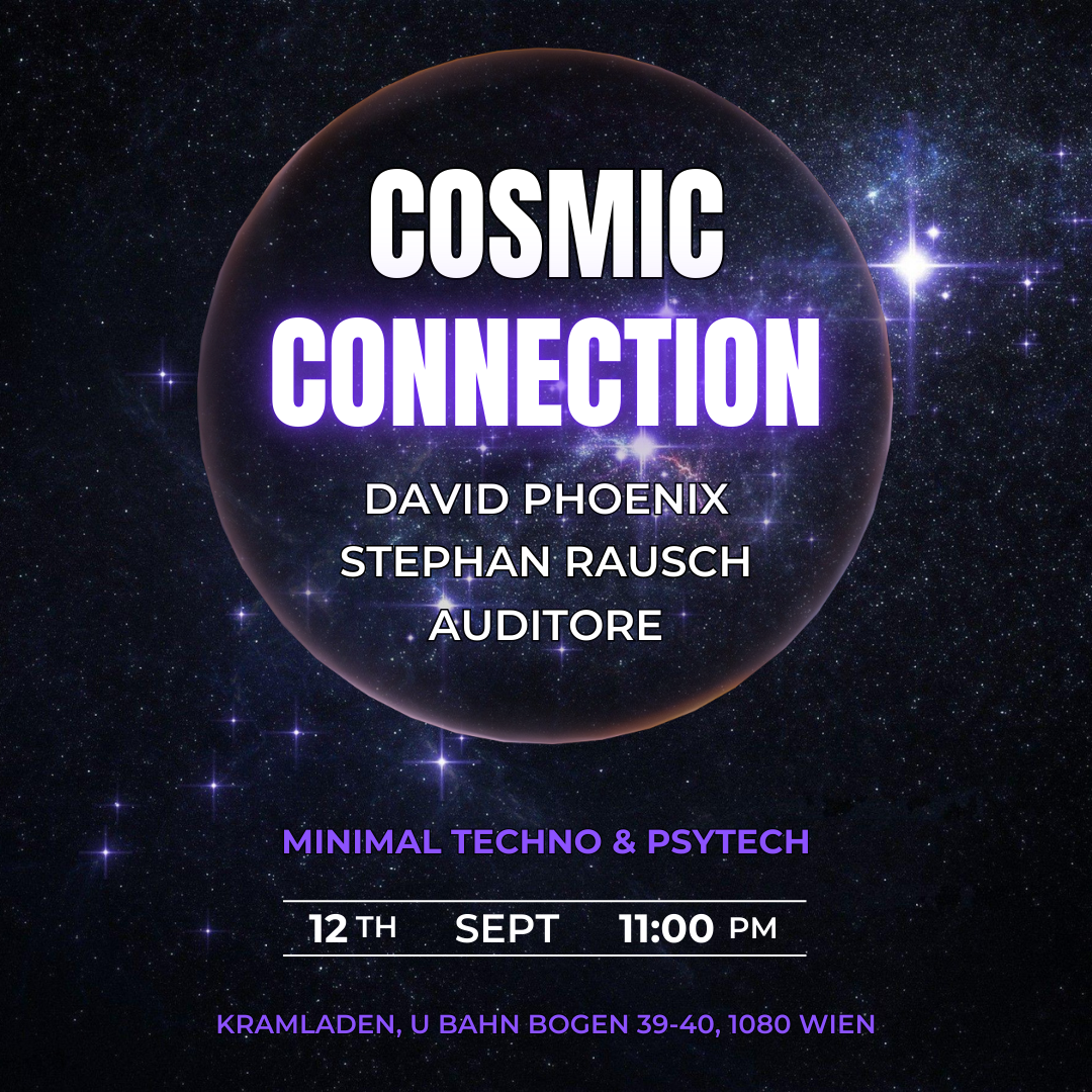 Cosmic Connection vol.12 am 12. September 2024 @ Kramladen. Cosmic Connection vol.12 am 12. September 2024 @ Kramladen.