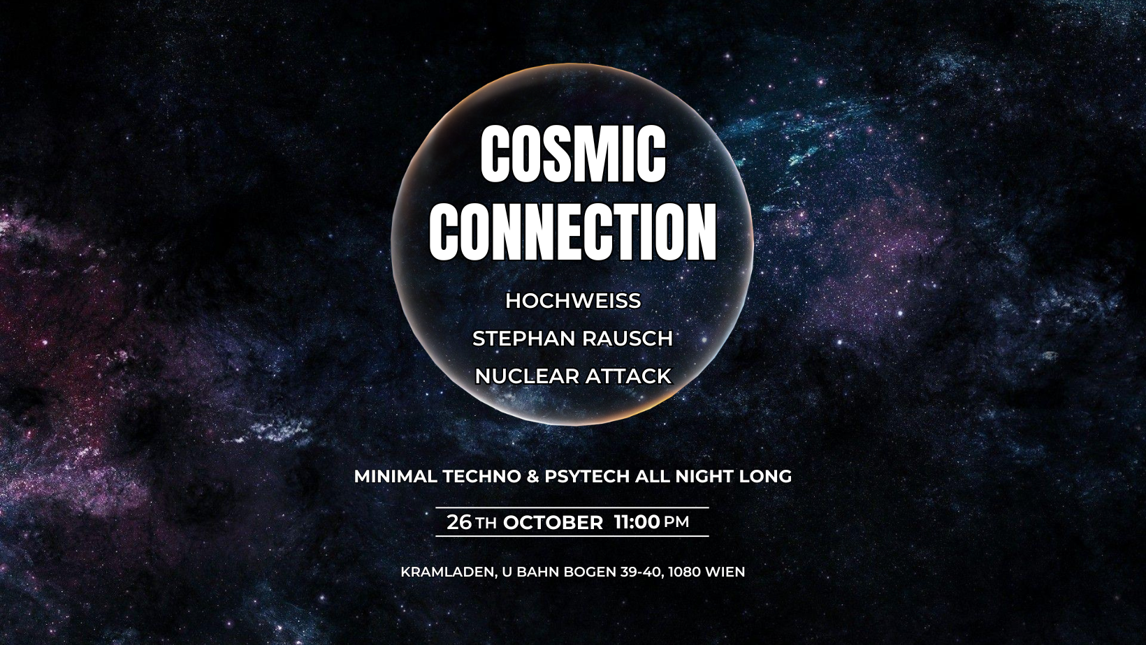 Cosmic Connection vol.6 am 26. October 2023 @ Kramladen. Cosmic Connection vol.6 am 26. October 2023 @ Kramladen.
