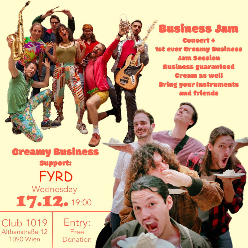 Creamy Business + FYRD + Jam am 17. December 2025 @ Club 1019.