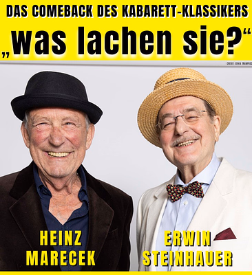 Heinz Marecek & Erwin Steinhauer - Was lachen Sie? am 18. March 2026 @ Kunsthaus Weiz. Heinz Marecek & Erwin Steinhauer - Was lachen Sie? am 18. March 2026 @ Kunsthaus Weiz.