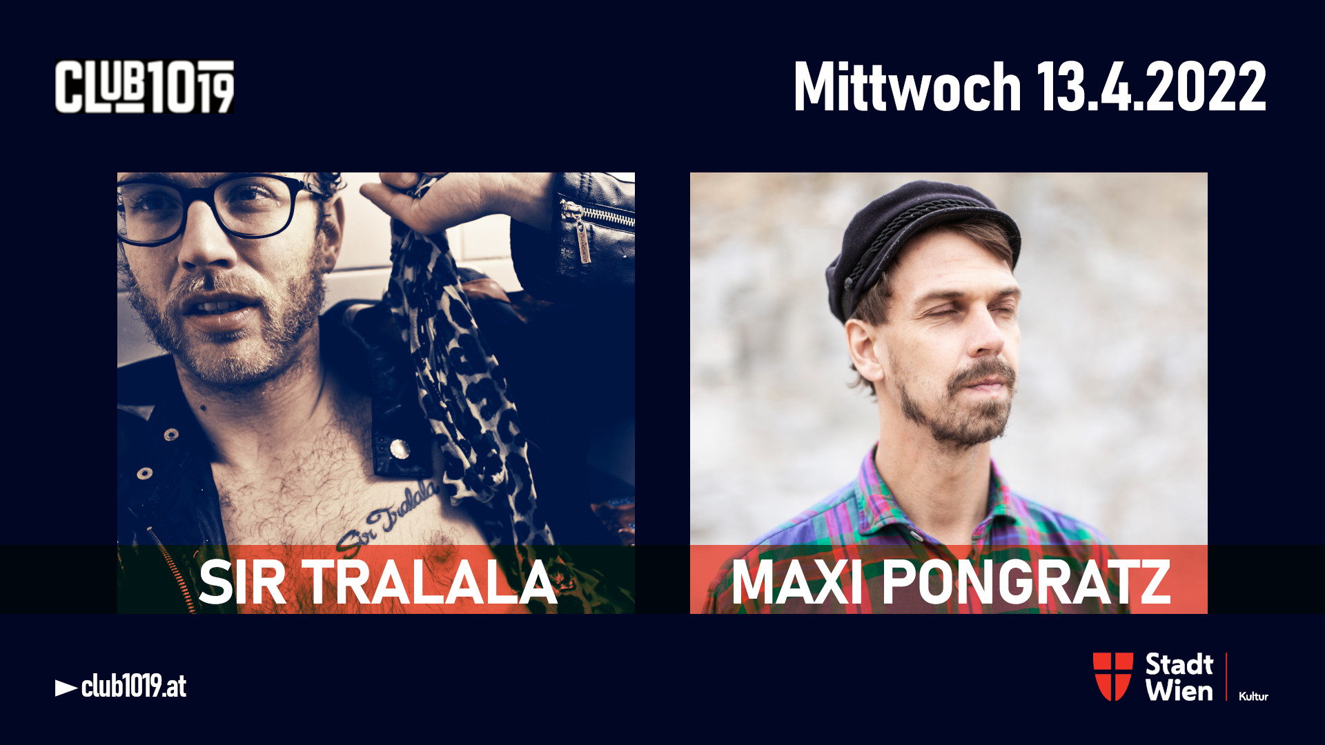 Sir Tralala + Maxi Pongratz am 13. April 2022 @ 1019 Jazzclub. Sir Tralala + Maxi Pongratz am 13. April 2022 @ 1019 Jazzclub.