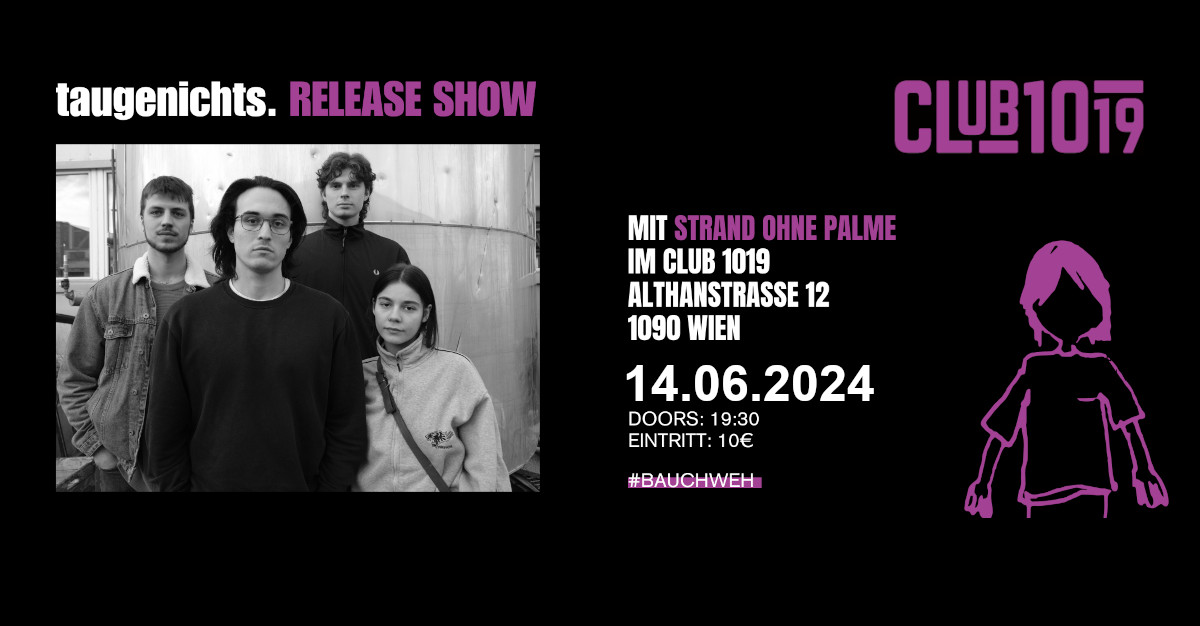 taugenichts + Strand ohne Palme am 14. June 2024 @ Club 1019. taugenichts + Strand ohne Palme am 14. June 2024 @ Club 1019.