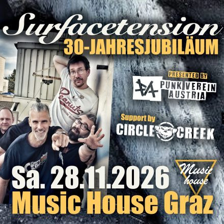 Surfacetension feiern 30 Jahre Bandjubiläum