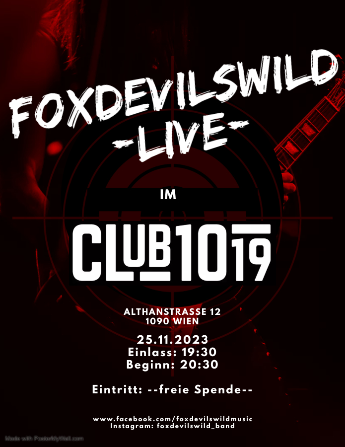 FoxDevilsWild am 25. November 2023 @ Club 1019.