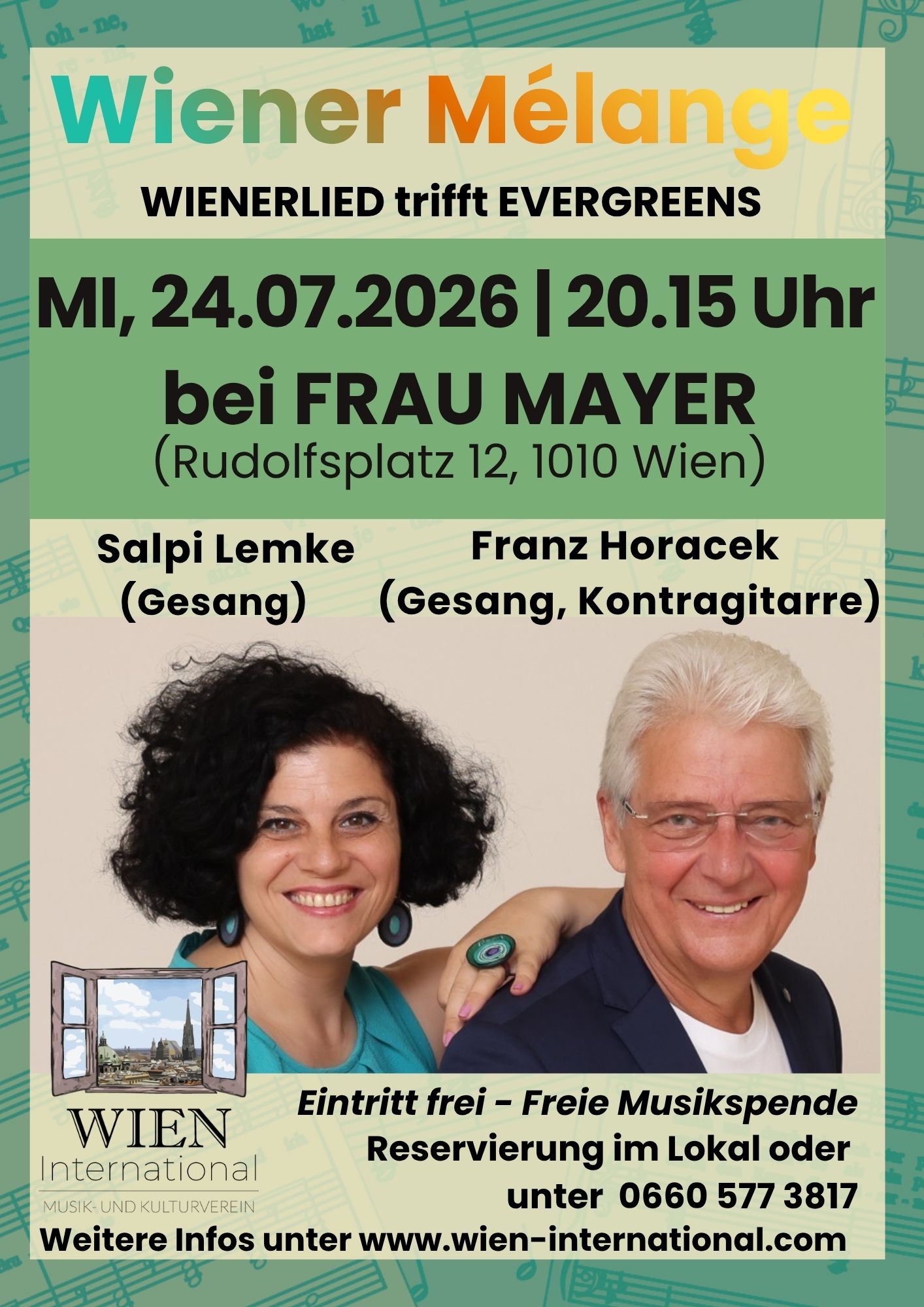 Wiener Melange am 26. August 2026 @ Frau Mayer.