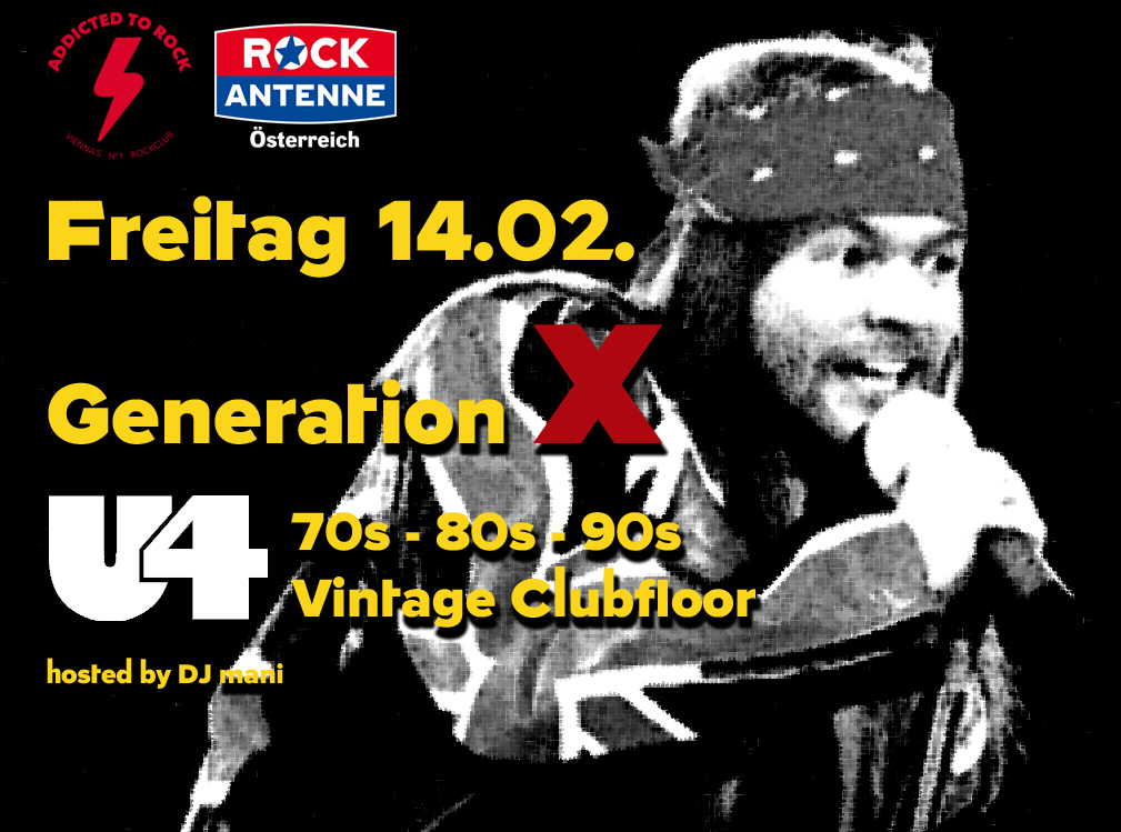 Generation X - U4 Vintage Clubfloor am 14. February 2025 @ U4. Generation X - U4 Vintage Clubfloor am 14. February 2025 @ U4.