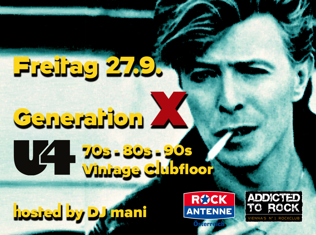 Generation X - U4 Vintage Clubfloor am 27. September 2024 @ U4. Generation X - U4 Vintage Clubfloor am 27. September 2024 @ U4.