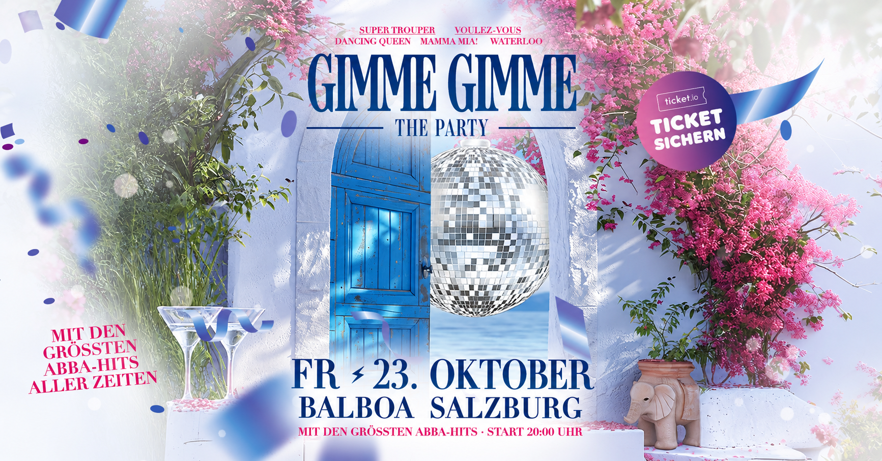 GIMME GIMME - The ABBA Party (>Rabattcode) am 23. October 2026 @ Club Balboa.