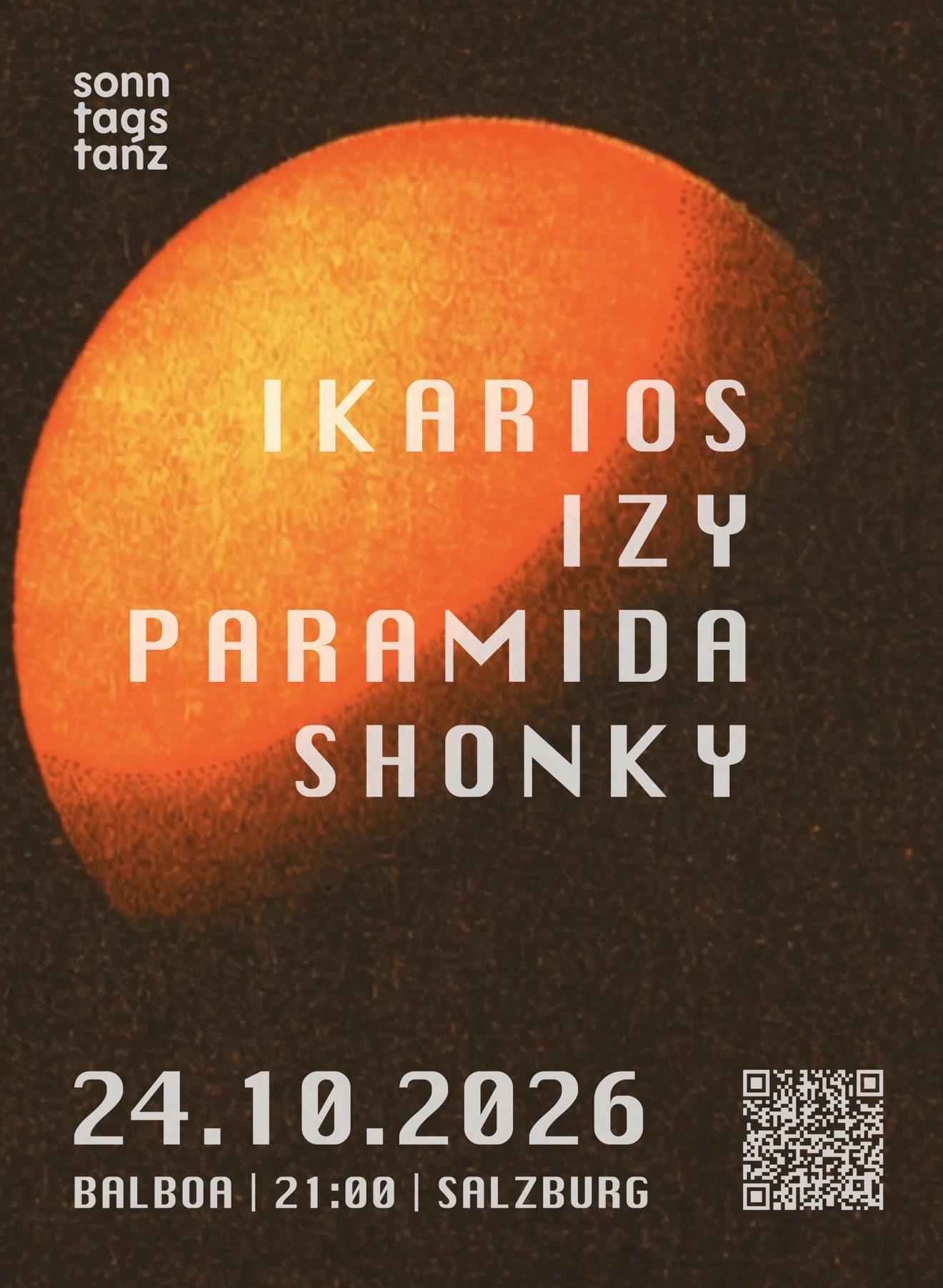 PARAMIDA + SHONKY x SONNTAGSTANZ am 24. October 2026 @ Club Balboa.