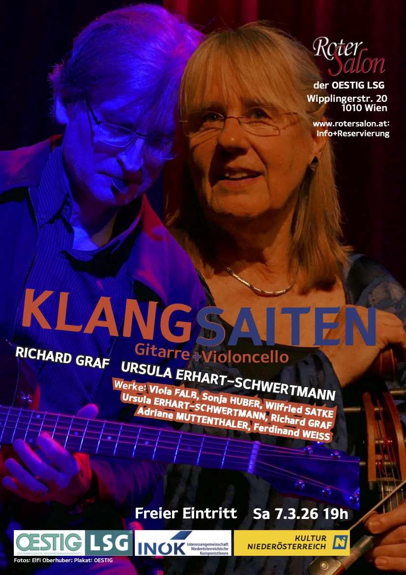 KlangSaiten - RICHARD GRAF & URSULA ERHART-SCHWERTMANN am 7. March 2026 @ Roter Salon der OESTIG LSG.