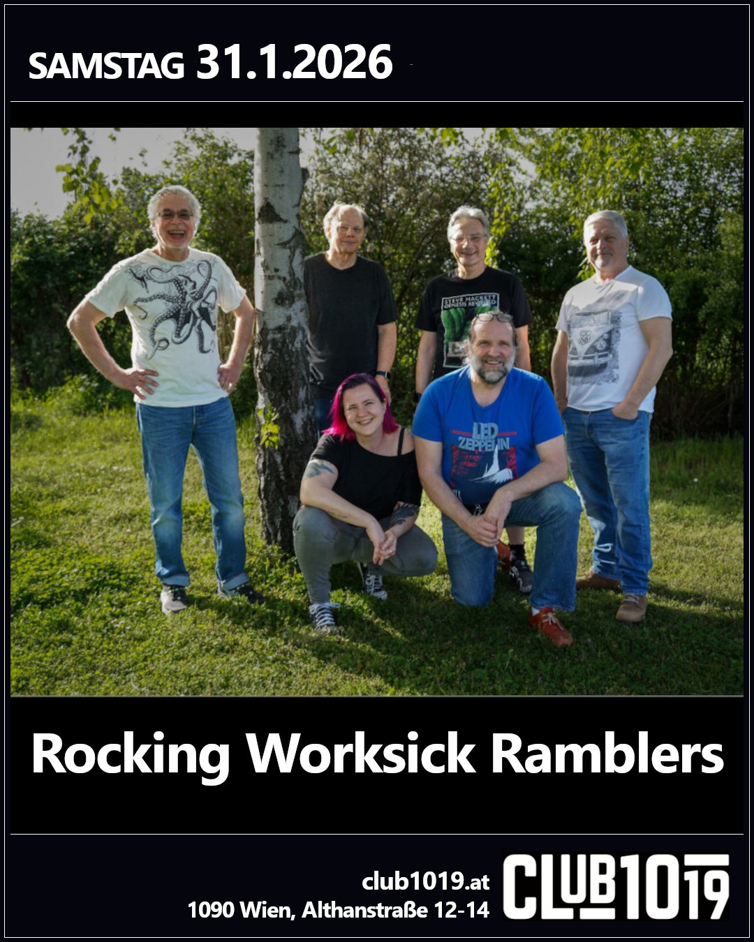 Rocking Worksick Ramblers am 31. January 2026 @ Club 1019.