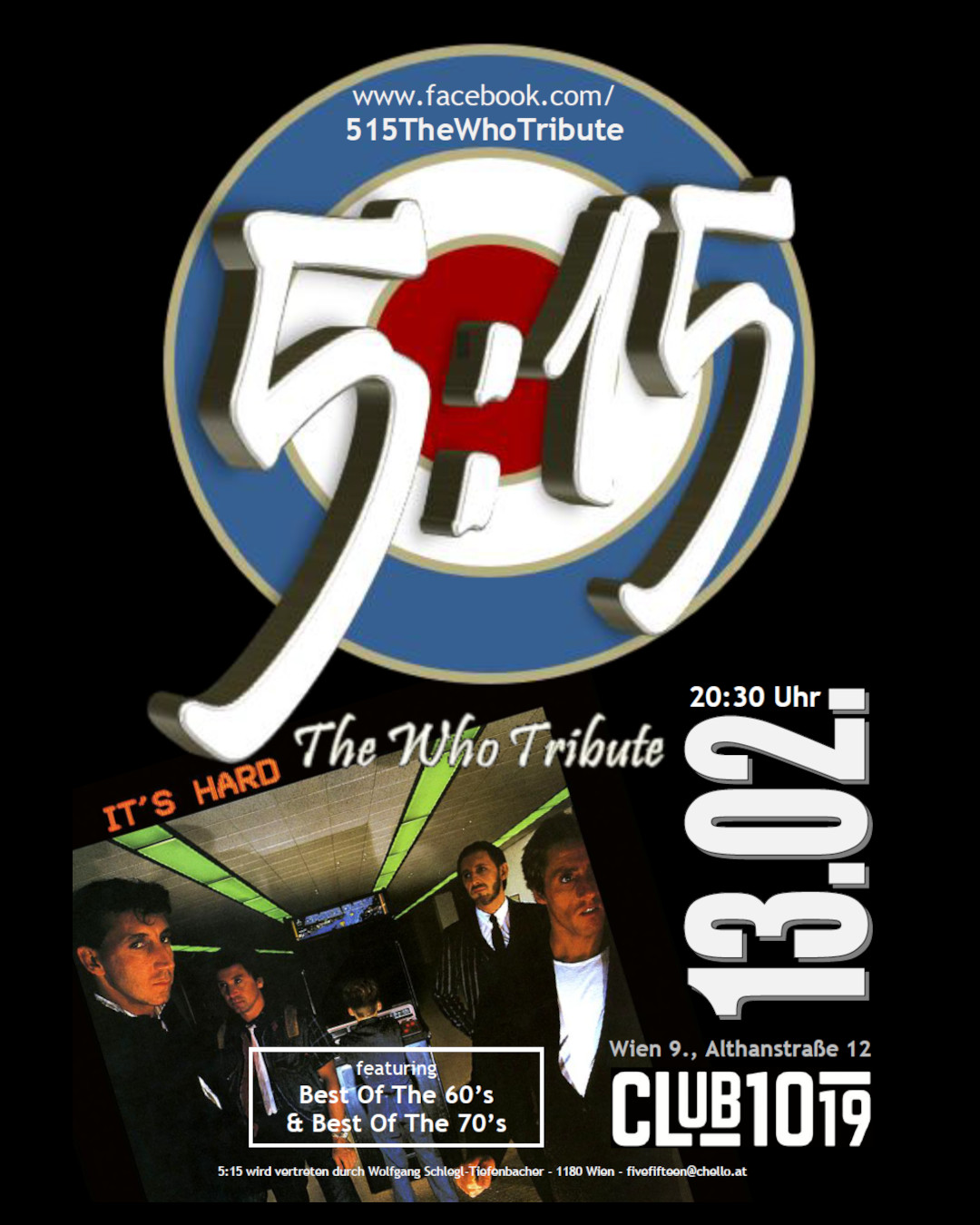 5:15 - The Who Tribute am 13. February 2026 @ Club 1019.