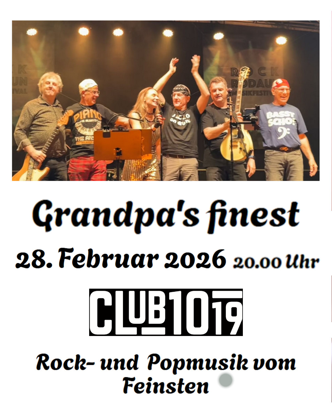 Grandpa’s finest am 28. February 2026 @ Club 1019.