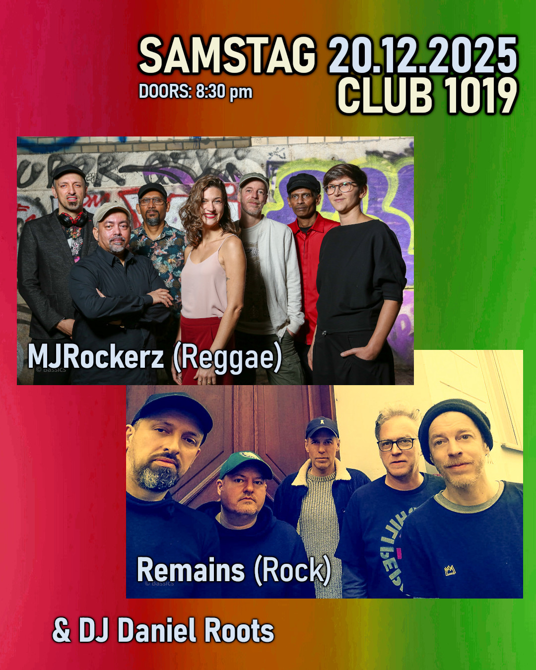 MJRockerz + Remains + DJ-Line am 20. December 2025 @ Club 1019.
