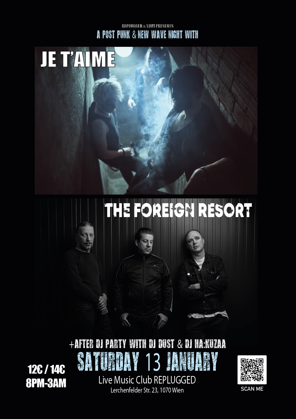 Concert JE T'AIME + THE FOREIGN RESORT am 13. January 2024 @ Replugged.