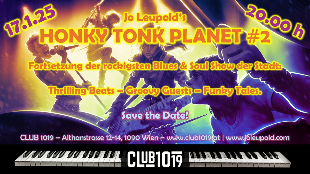 Jo Leupold's Honky Tonk Planet #2 am 17. January 2025 @ Club 1019. Jo Leupold's Honky Tonk Planet #2 am 17. January 2025 @ Club 1019.
