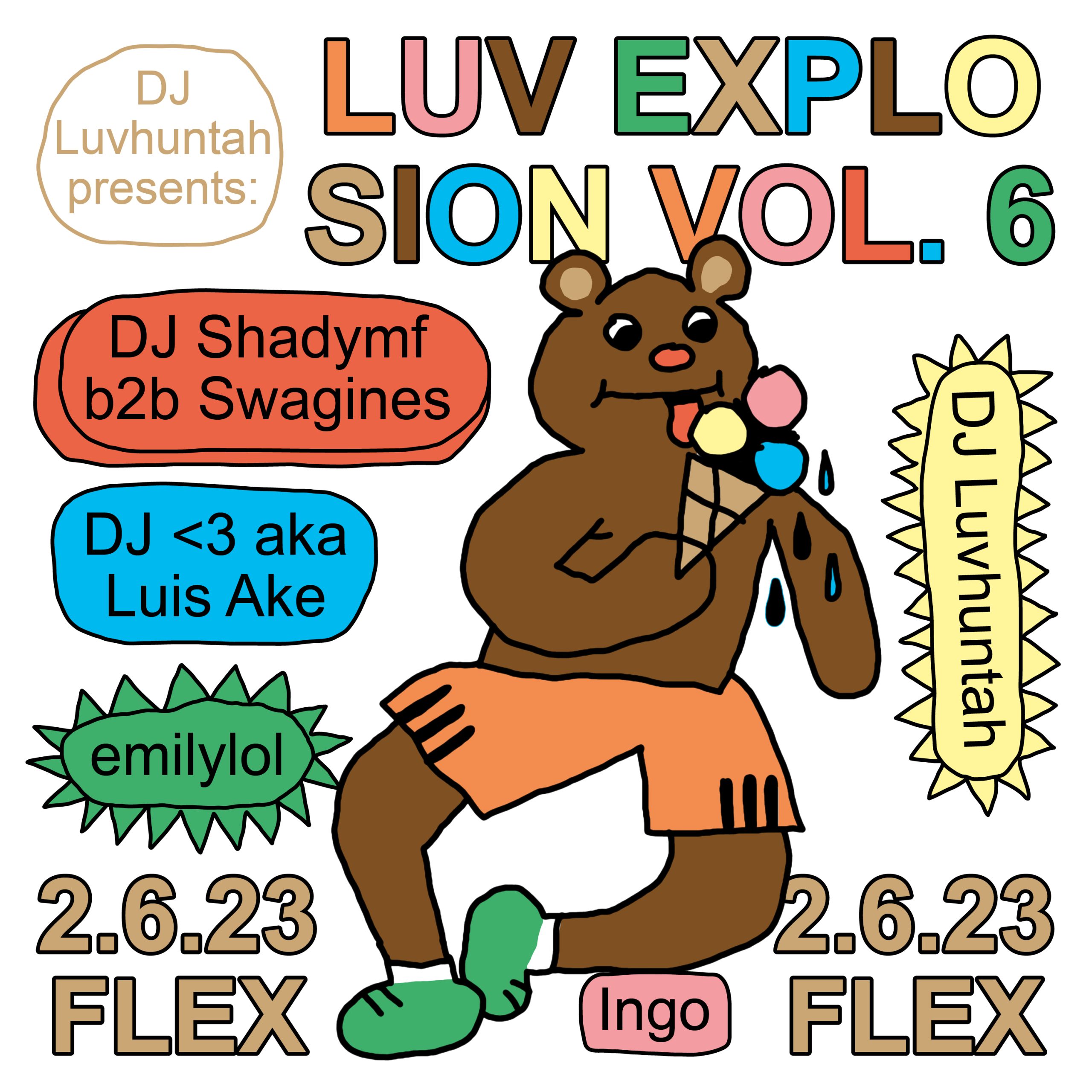 Luv Explosion Vol. 06 am 2. June 2023 @ Flex. Luv Explosion Vol. 06 am 2. June 2023 @ Flex.
