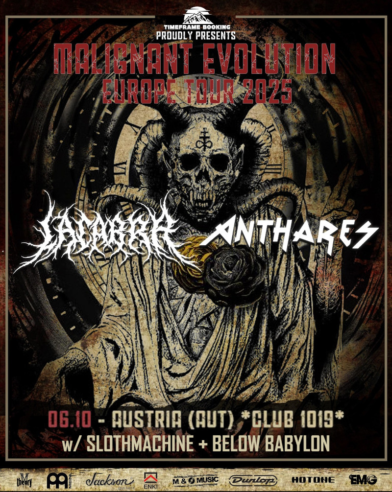 Lacabra (US) + Anthares (FR) + Slothmachine + Below Babylon am 6. October 2025 @ Club 1019.