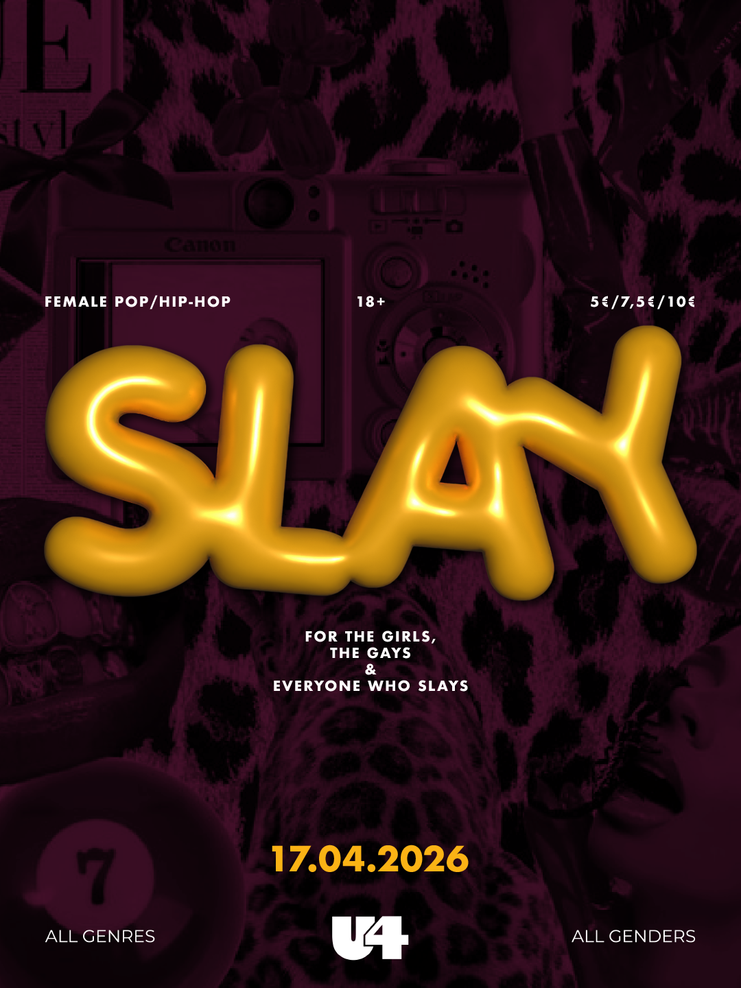 SLAY am 17. April 2026 @ U4 Vienna.