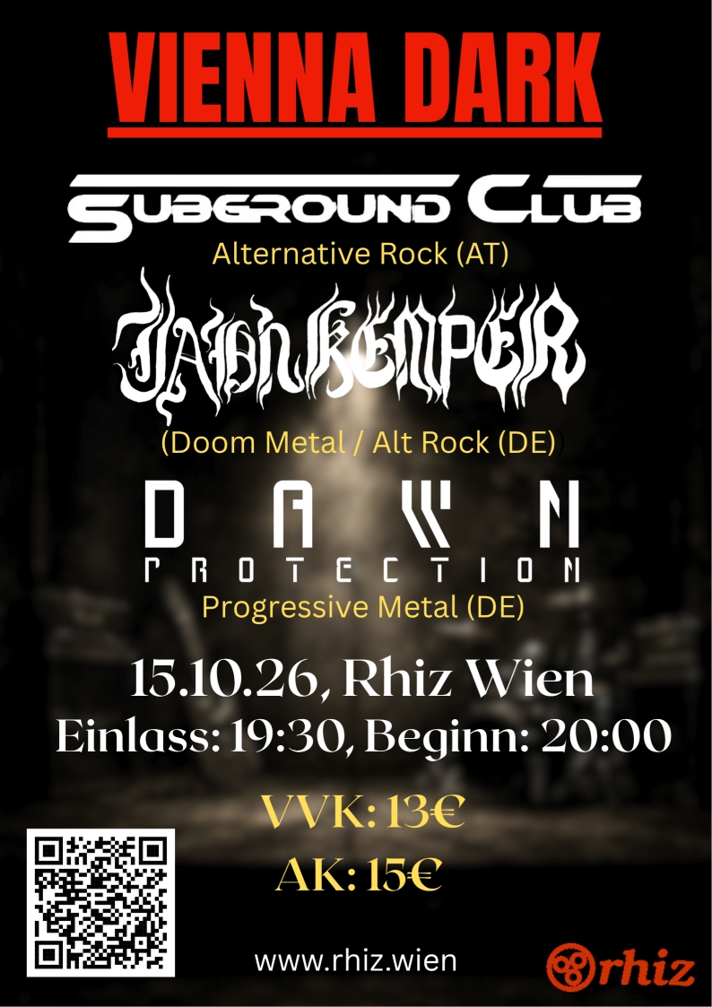 VIENNA DARK am 15. October 2026 @ Rhiz.