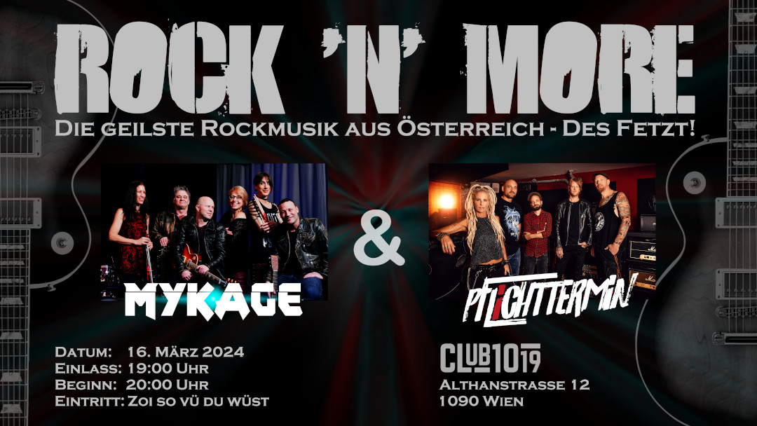 Mykage + Pflichttermin am 16. March 2024 @ Club 1019. Mykage + Pflichttermin am 16. March 2024 @ Club 1019.