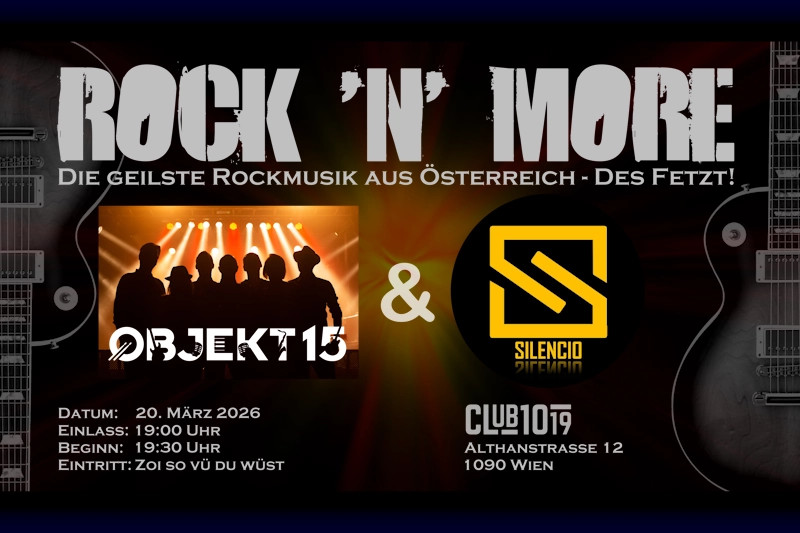 Objekt 15 + Silencio am 20. March 2026 @ Club 1019.