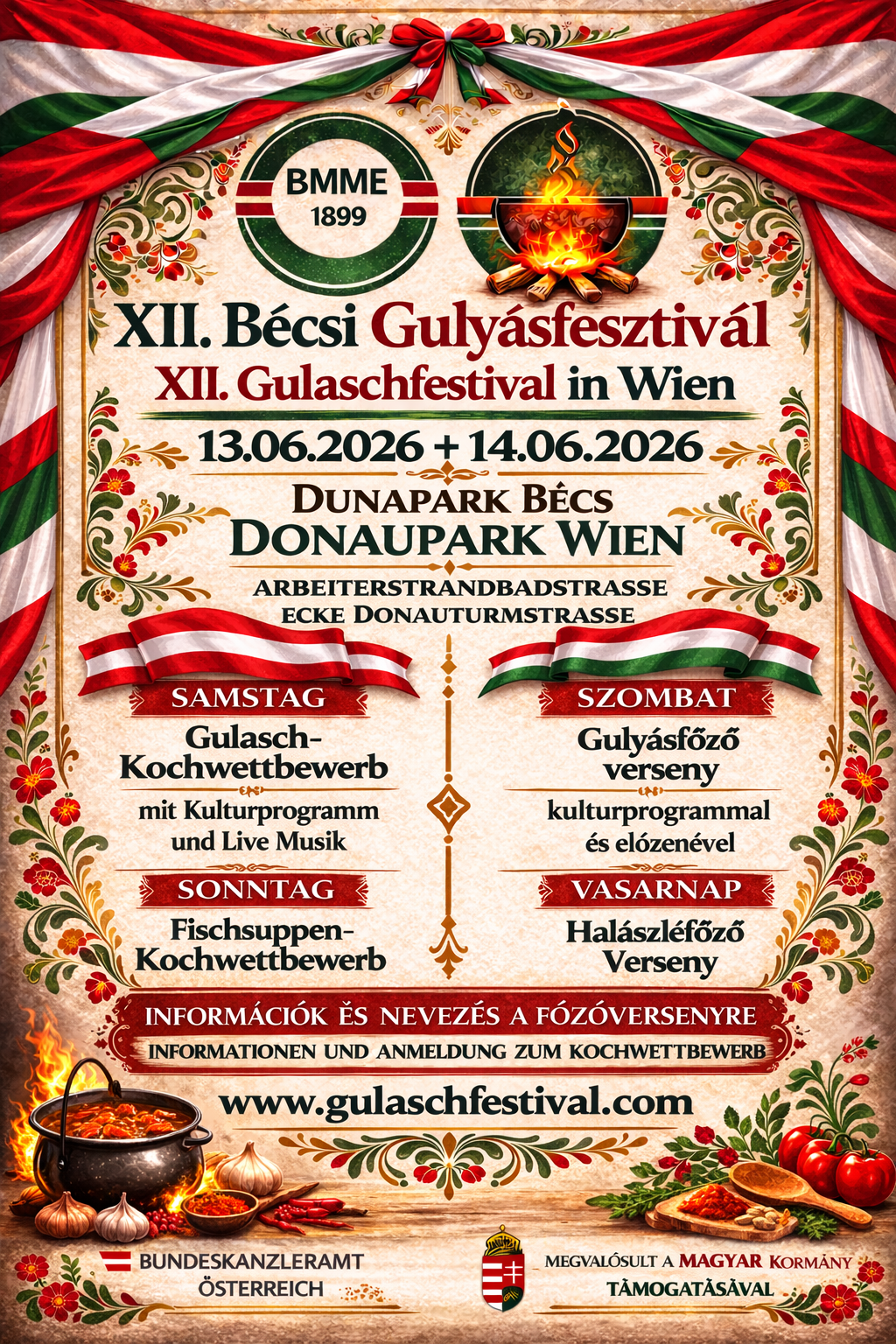 Gulaschfestival 2026 am 13. June 2026 @ Donaupark Wien.