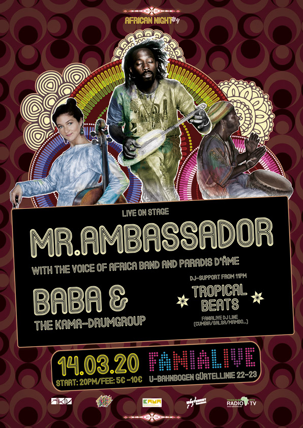 African Night #4 am 14. March 2020 @ FANIALIVE.