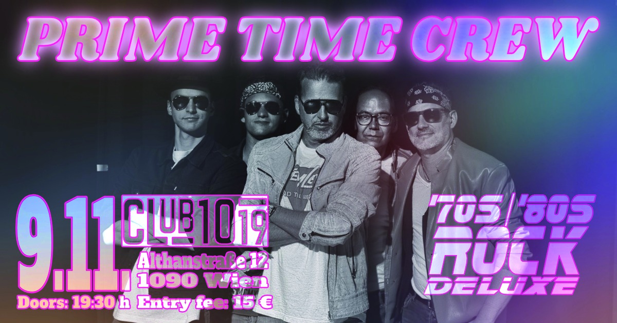Prime Time Crew am 9. November 2024 @ Club 1019. Prime Time Crew am 9. November 2024 @ Club 1019.
