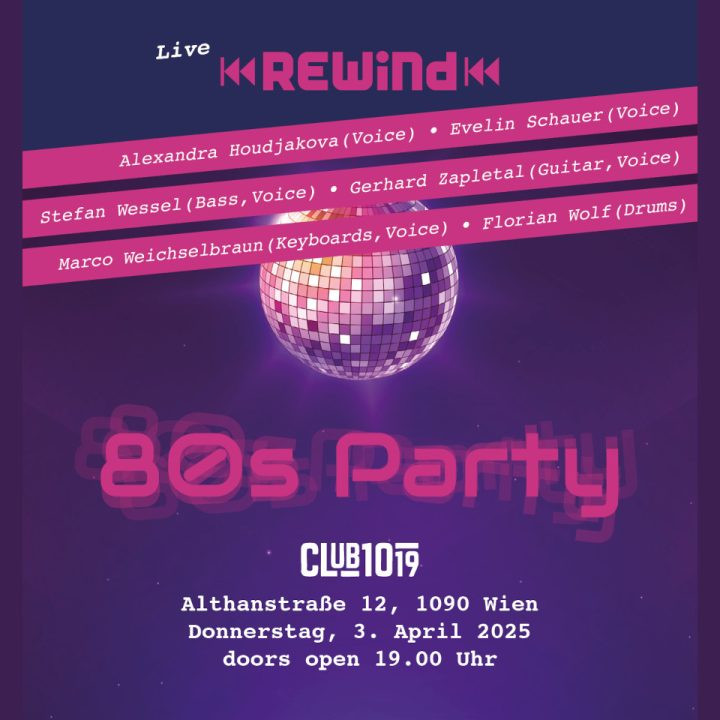 Rewind @ Club 1019, Wien · 03.04.2025 · Volume Events