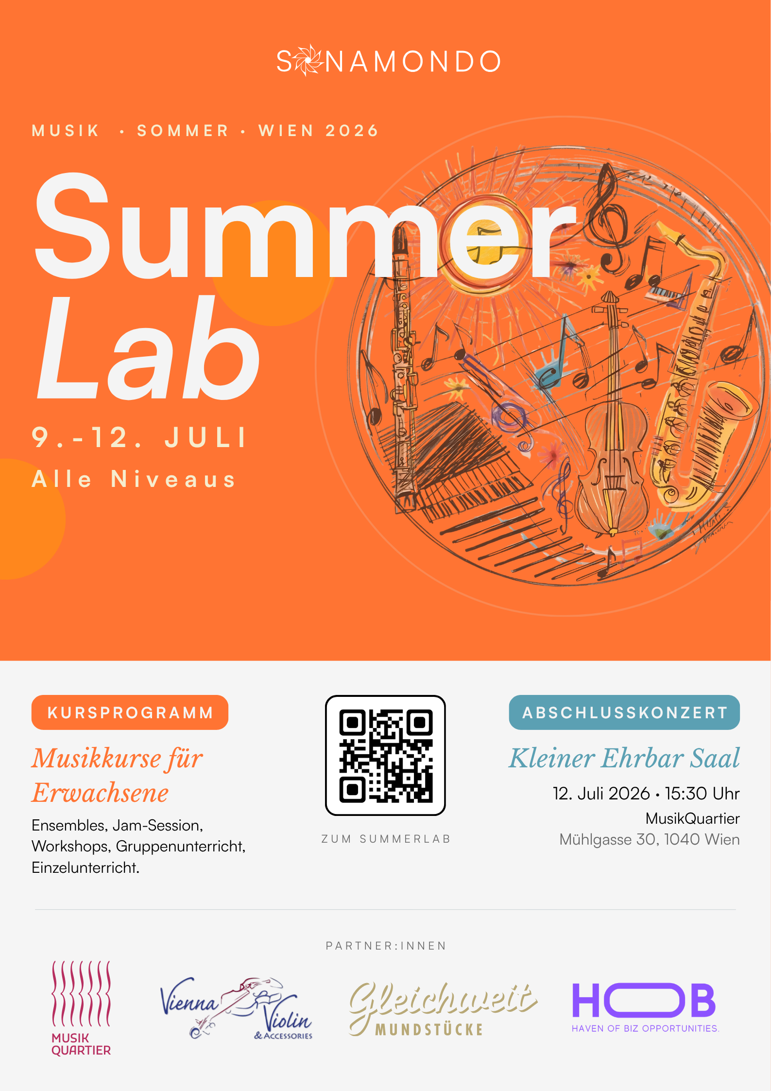 SONAMONDO - SummerLab 2026 am 9. July 2026 @ MusikQuartier.