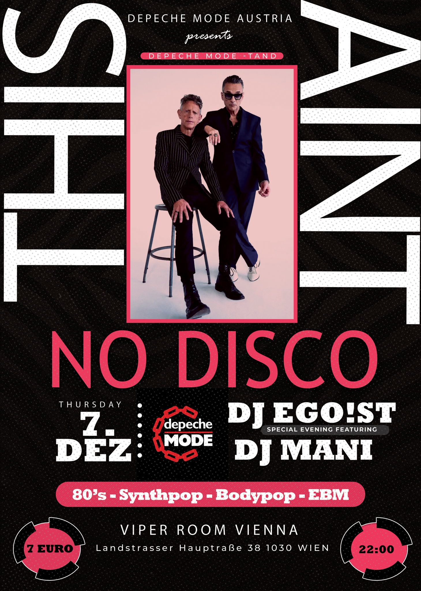 This ain't no Disco - Depeche Mode / 80s Party am 7. December 2023 @ Viper Room.