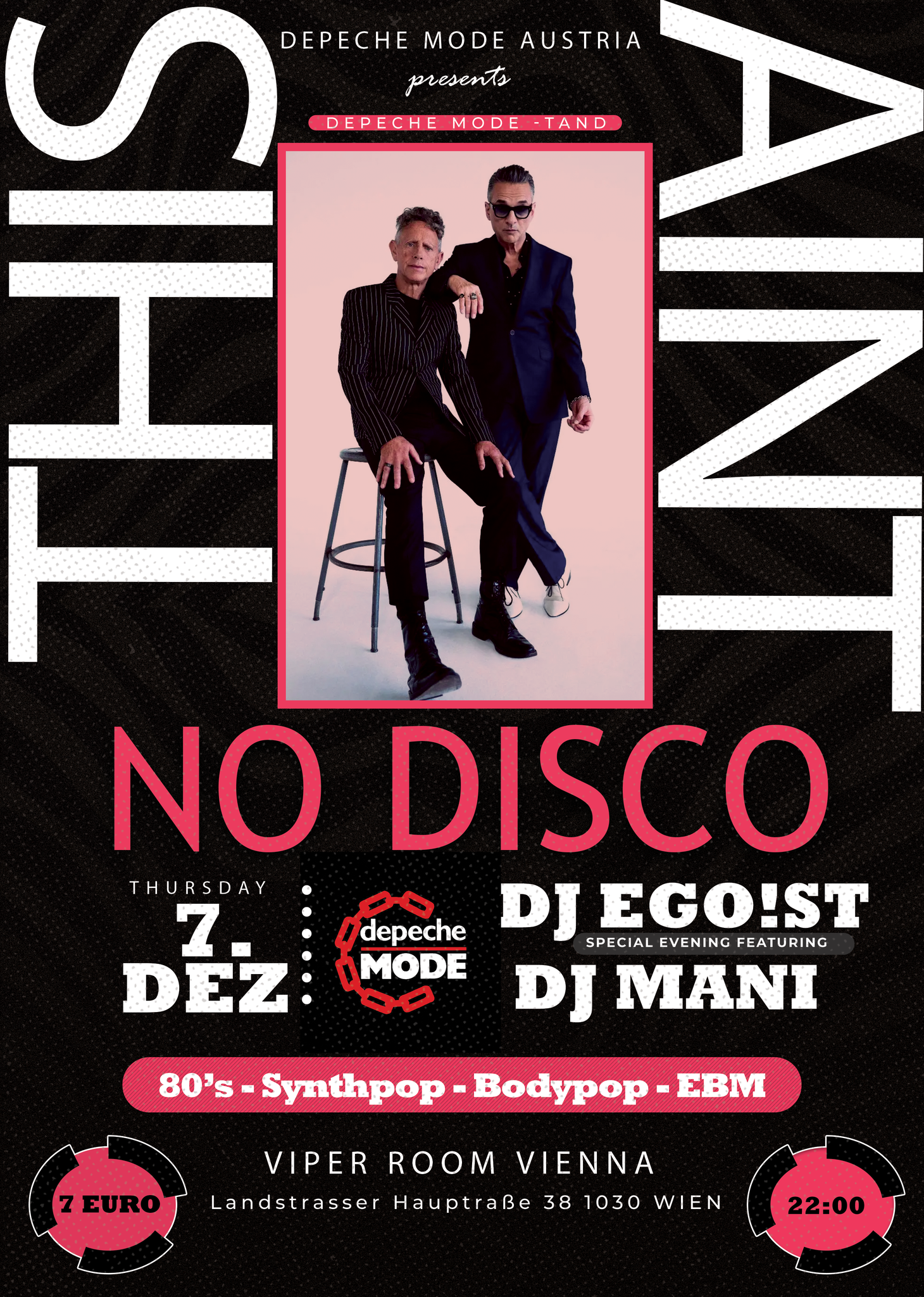 This ain't no Disco - Depeche Mode / 80s Party am 7. December 2023 @ Viper Room. This ain't no Disco - Depeche Mode / 80s Party am 7. December 2023 @ Viper Room.