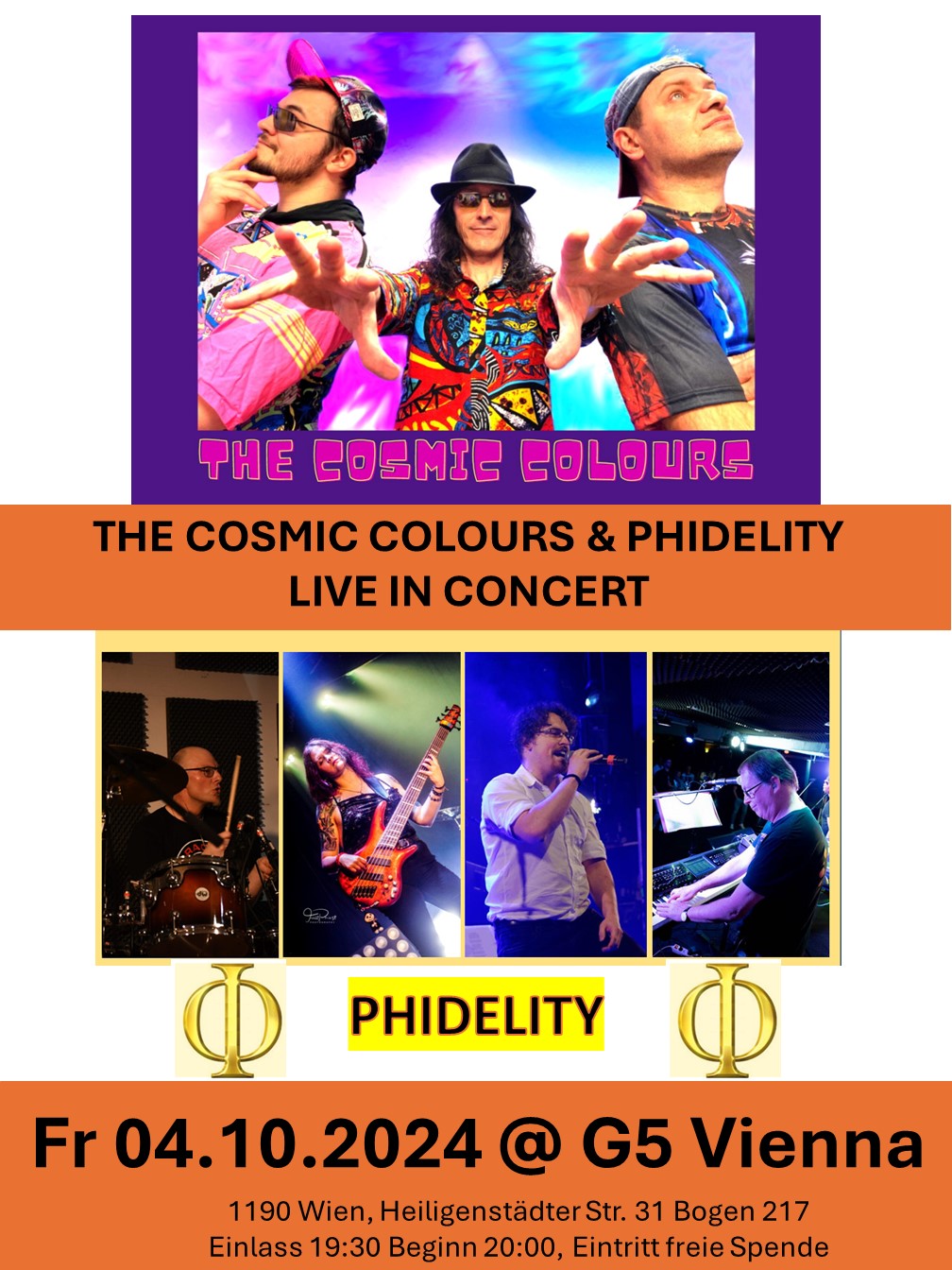 Cosmic Colours & Phidelity am 4. October 2024 @ G5 Live-Music-Bar. Cosmic Colours & Phidelity am 4. October 2024 @ G5 Live-Music-Bar.
