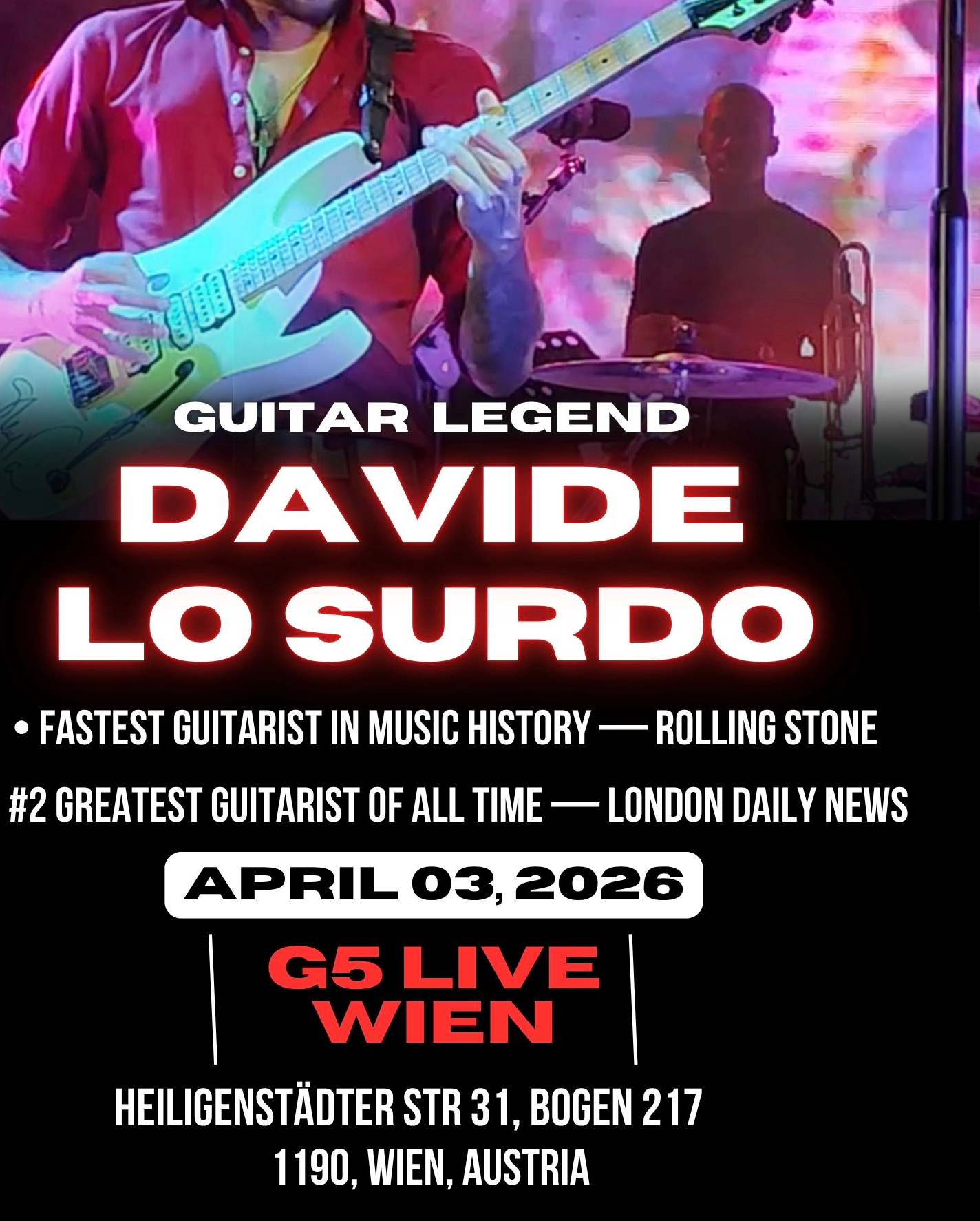 G5 Guitar Night am 3. April 2026 @ G5 Live-Music-Bar.