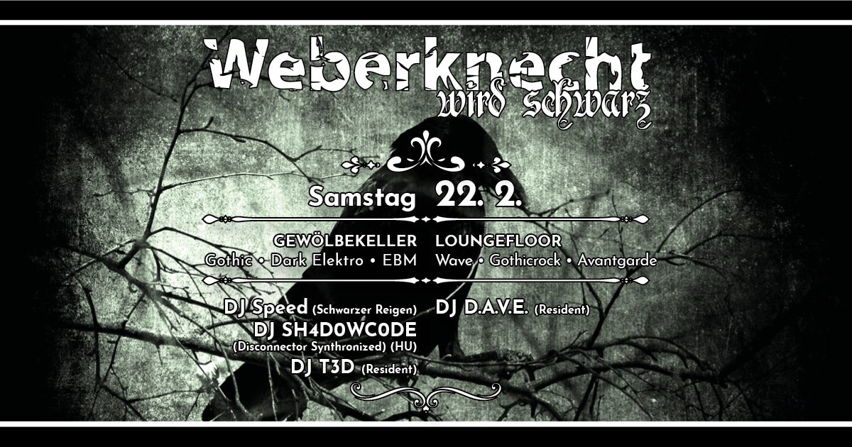 Weberknecht wird schwarz am 22. February 2020 @ Weberknecht. Weberknecht wird schwarz am 22. February 2020 @ Weberknecht.