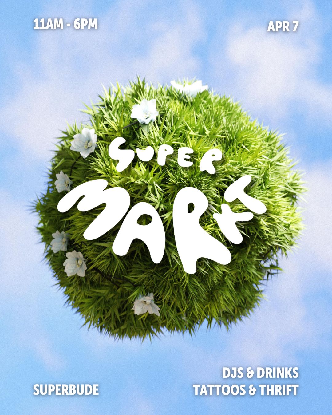 Supermarkt am 7. April 2024 @ Superbude. Supermarkt am 7. April 2024 @ Superbude.